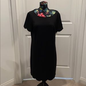 Anne Klein Black Scalloped Dress